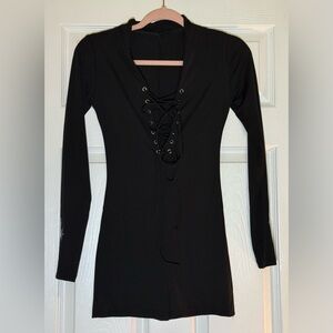 Black Long Sleeve Women’s Romper